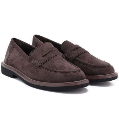 8. Women's suede lords shoes brown Vinceza 62335