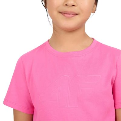 5. T-shirt for girls 4F F3004 dark pink 4FJWSS26TTSHF3004 53S