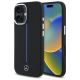 Mercedes Silicone Blue Stripe MagSafe iPhone 16 Case - Black