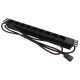 A-LAN PZ09U power strip (9 x UTE; 1.8 m; black)