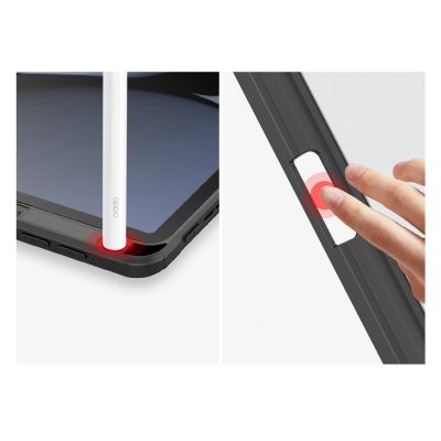 19. Dux Ducis Toby Armored Flip Smart Case for Oppo Pad with Stylus Holder Black