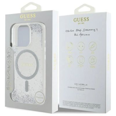 8. Guess Resin Gradient Glitter MagSafe case for iPhone 16 Pro - silver