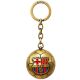 FC Barcelona original licensed keychain in the shape of a golden ball with the B7081 coat of arms