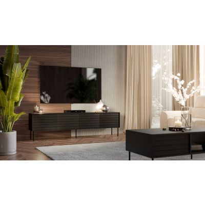 3. 4D CORTINA TV cabinet 200x40x55 black