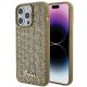 Guess Disco Metal Script case for iPhone 15 Pro Max - gold