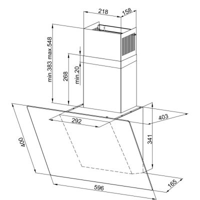 4. MAAN Rodo Mini 60 wall hood black