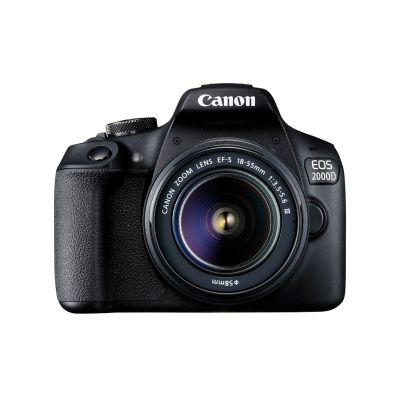 Canon EOS 2000D + EF-S 18-55mm f/3.5-5.6 III DSLR Kit 24.1 MP CMOS 6000 x 4000 px Black