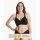 2. MOMCOZY YN46 Seamless Floral Support Nursing Bra Black S