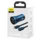 5. Baseus Golden Contactor Pro fast car charger USB Type C / USB 40 W Power Delivery 3.0 Quick Charge 4+ SCP FCP AFC + USB Type C cable - Lightning blue (TZCCJD-03)