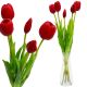 15. BOUQUET OF 5 RED TULIPS 39 CM LIKE LIFE SPRING DECORATION