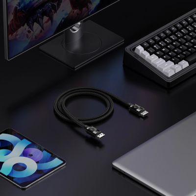 9. DisplayPort 8K 60Hz cable 1.5m Baseus High Definition Series - black