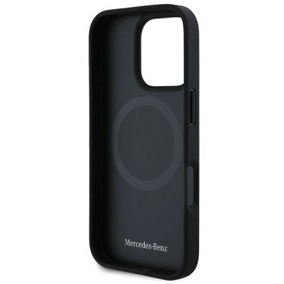 10. Mercedes Textured And Plain Leather MagSafe Case for iPhone 16 Pro Max - Black