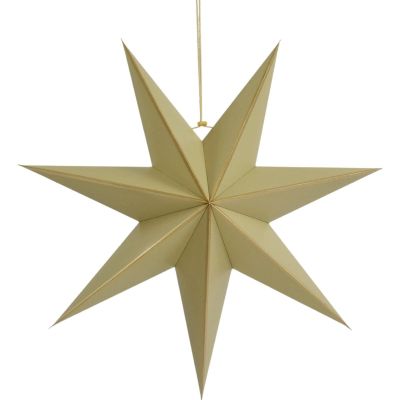 19. DECORATIVE HANGING PAPER STAR FSC 18x75CM BEIGE 7 ARMS MICA
