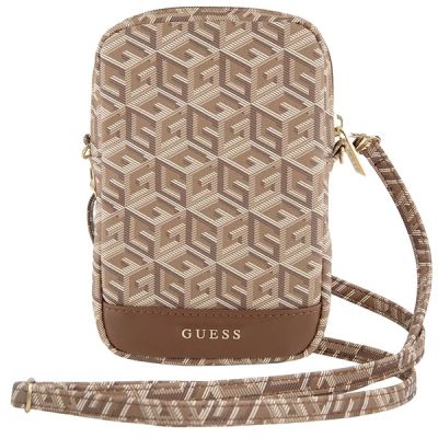 2. Guess Zip GCube Bottom Stripe phone bag - brown