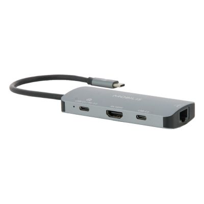 2. Mobilis 001382 Wired Docking Station USB 3.2 Gen 1 (3.1 Gen 1) Type-C Black, Gray