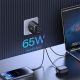9. Baseus Cube Pro 65W GaN charger 2x USB-C USB-A - black