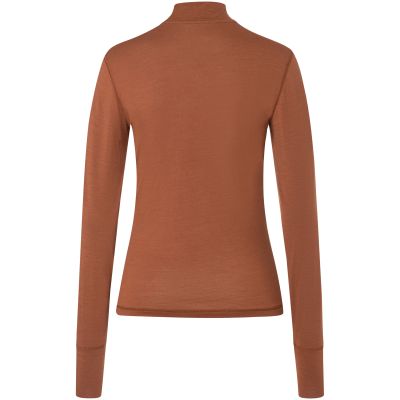3. Women’s Long-Sleeve Mock-Neck Base Layer SUPER.NATURAL W Tundra 175 Turtleneck Flear, Brown