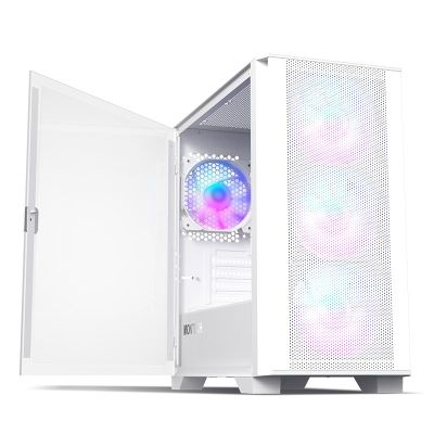 Montech AIR 100 ARGB, Micro-ATX, Tempered Glass - White