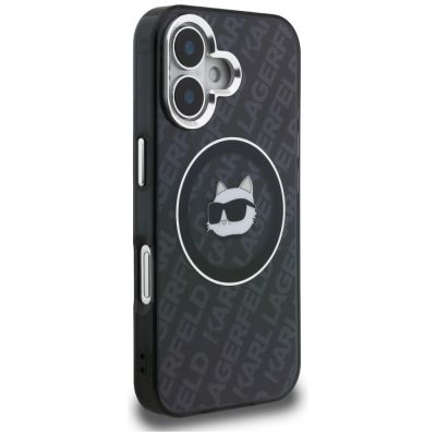 4. Karl Lagerfeld IML Choupette Head Logo MagSafe Case for iPhone 16 - Black