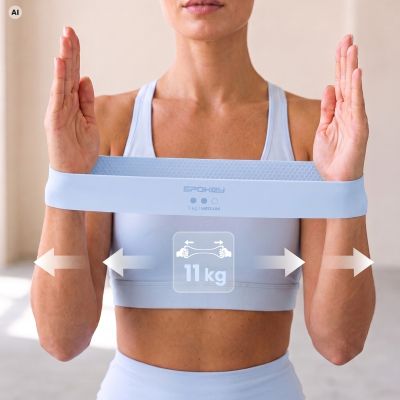 4. Spokey JUICY medium resistance training band with anti-slip structure