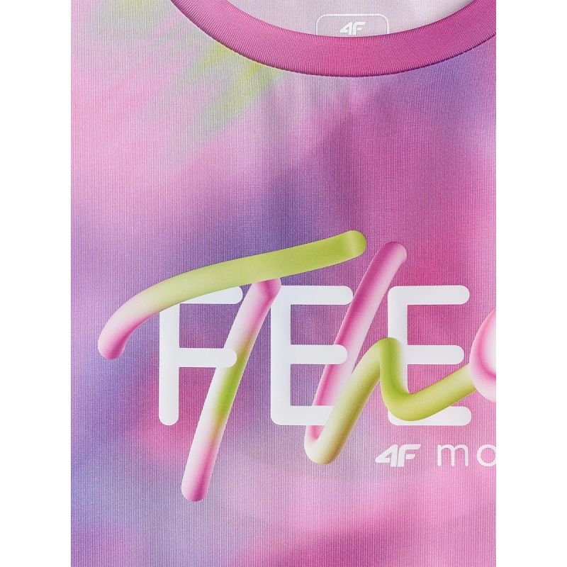 8. Girls' quick-drying sports T-shirt 4F 4FJRSS26TFTSF2394-90A