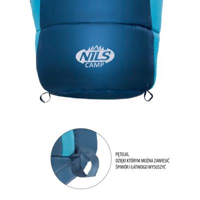 4. NILS CAMP NC2012 grey-blue sleeping bag