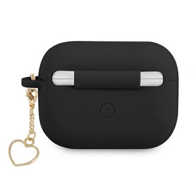 2. Guess GUAPLSCHSK AirPods Pro cover black/black Silicone Charm Heart Collection