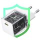 14. Baseus Palm 1C 20W Wall Charger (with Baseus Mini White USB-C 60W (20V/3A) 1m Cable) - White
