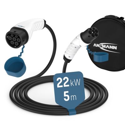9. Ansmann 1900-0119 Electric Vehicle Charging Cable Black Type 2 3 5 m
