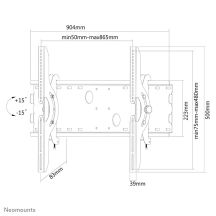 Neomounts PLASMA-W200 TV mount 2.16 m (85") Black
