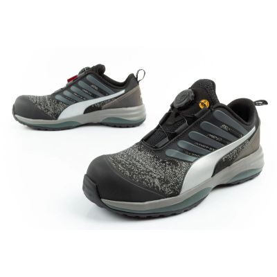 8. Puma Charge Black Disc Low S1P ESD HRO SRC Work Shoes Black BOA