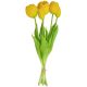23. BOUQUET OF 5 YELLOW PEONY TULIPS 39 CM LIFE-LIKE SPRING DECORATION