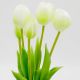 24. BOUQUET OF 5 WHITE TULIPS 39 CM LIFE-LIKE SPRING DECORATION