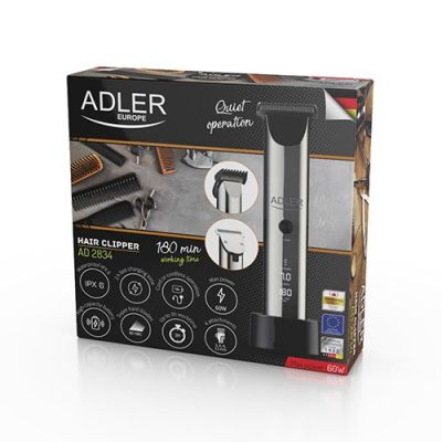 12. Adler AD 2834 Hair Clipper Silver