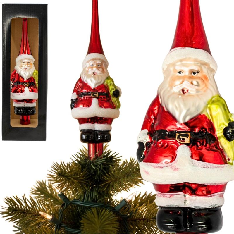 6. CHRISTMAS TREE TOP 28.5 CM SANTA CLAUS
