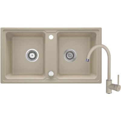 Granite sink with 2-bowl tap ZQZA7203 5908212058800
