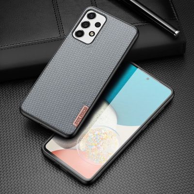 2. Dux Ducis Fino case is made of nylon material for Samsung Galaxy A73 blue