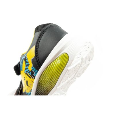 7. Leomil Pokemon children's sports shoes sneakers lightweight with velcro black yellow