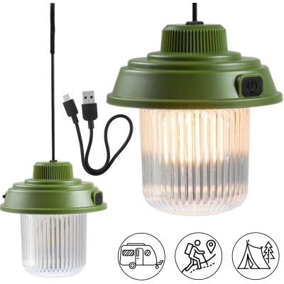 8. USB CAMPING LAMP FLASHLIGHT 3 TYPES OF LIGHT REDCLIFFS KHAKY
