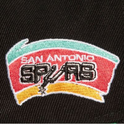 3. Mitchell & Ness NBA San Antonio Spurs Triple Play Snapback Cap HS8578-SASBLCK