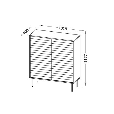 4. 4D CORTINA chest of drawers 102x40x118 black