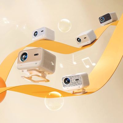 17. Yaber L2 Plus LCD FullHD 1080p Multimedia Projector with JBL Speakers - Beige