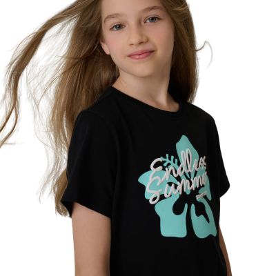 4. T-shirt for girls 4F F2938 deep black 4FJWSS26TTSHF2938 20S