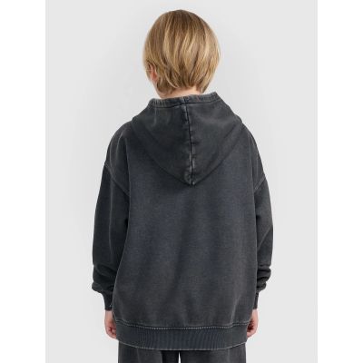 2. Boy's sweatshirt with hood, open, 4F 4FJRAW25TSWSM2344-22S