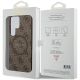 8. Guess 4G Collection Leather Metal Logo MagSafe Case for Samsung Galaxy S24 Ultra - Brown