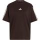 2. Women's adidas Essentials 3-Stripes Boyfriend T-shirt Dark Brown KX0794