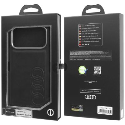 10. Audi TT Synthetic Leather MagSafe Case for iPhone 17 Pro Max - Black