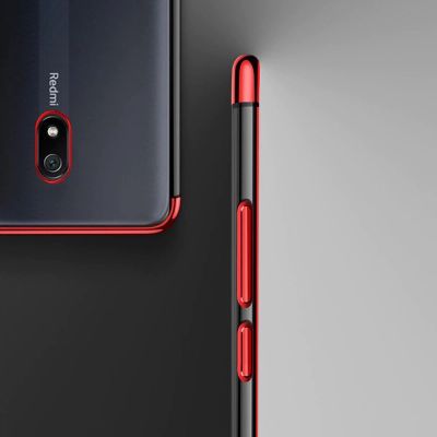 9. Clear Color Case Gel TPU Electroplating frame Cover for Xiaomi Redmi 8A black