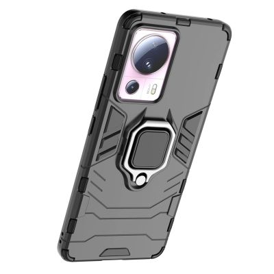 14. Ring Armor case for Xiaomi 13 Lite armored cover magnetic holder ring black
