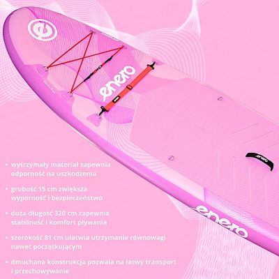 3. SET - 150KG INFLATABLE SUP BOARD ENERO 320x81x15CM